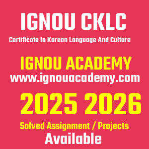 IGNOU CKLC SOLVED ASSIGNMENT 2025 2026